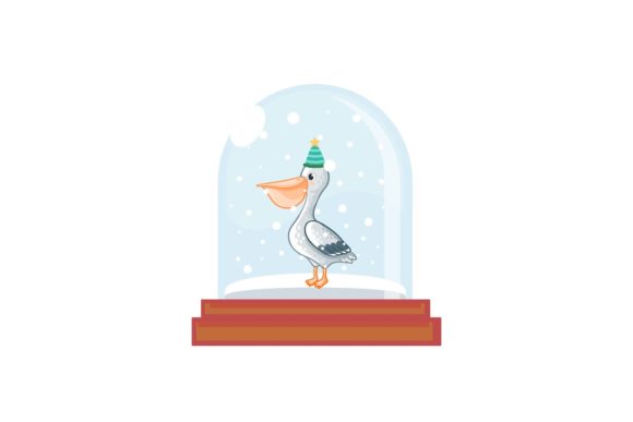 Christmas Animal Snow Globe Illustrations