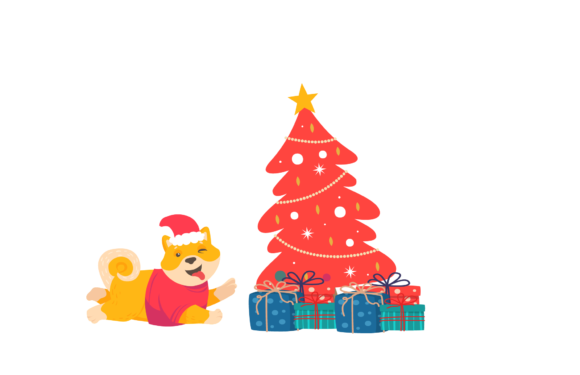 Christmas Cat Animal Illustration for Blog and Web Design