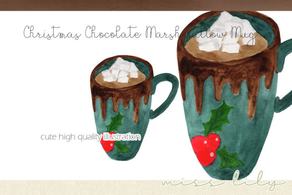 Christmas Chocolate Marshmallow Mug Illustration Review