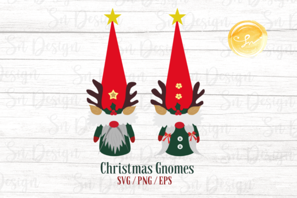 Christmas Gnomes SVG, PNG, EPS for Editorial and Web Design