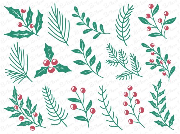 Christmas Holly Leaf Illustration Review