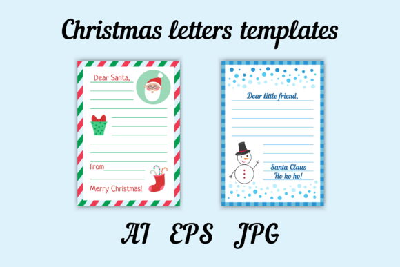 Christmas Letters to Santa Claus Illustrations for Local Business Branding