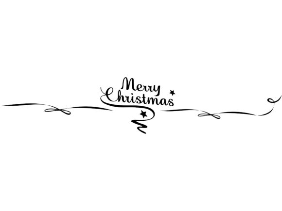 Christmas Silhouette Ribbon Illustrations