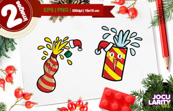 Cute Christmas Soda Cartoon Illustration for Digital Sellers