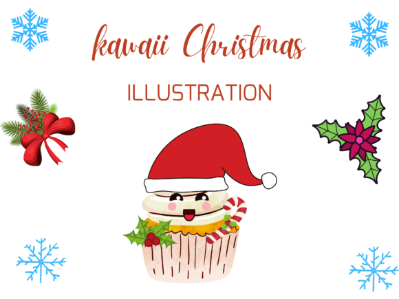 Kawaii Christmas Cupcake Illustration Review