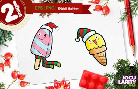 Kawaii Christmas Ice Cream Cartoon Review