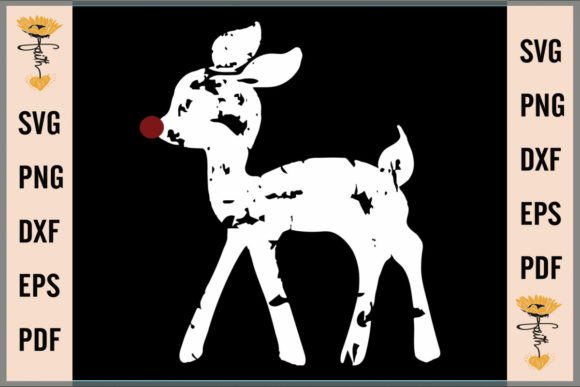 Vintage Deer Christmas Svg Illustrations