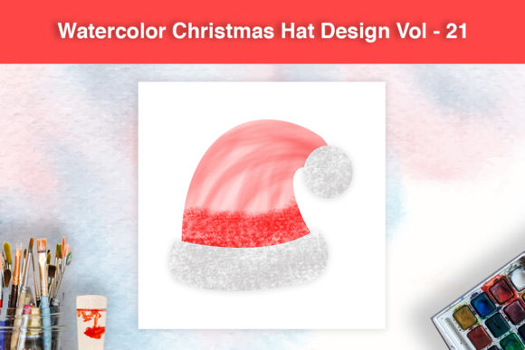 Watercolor Christmas Hat Design Review